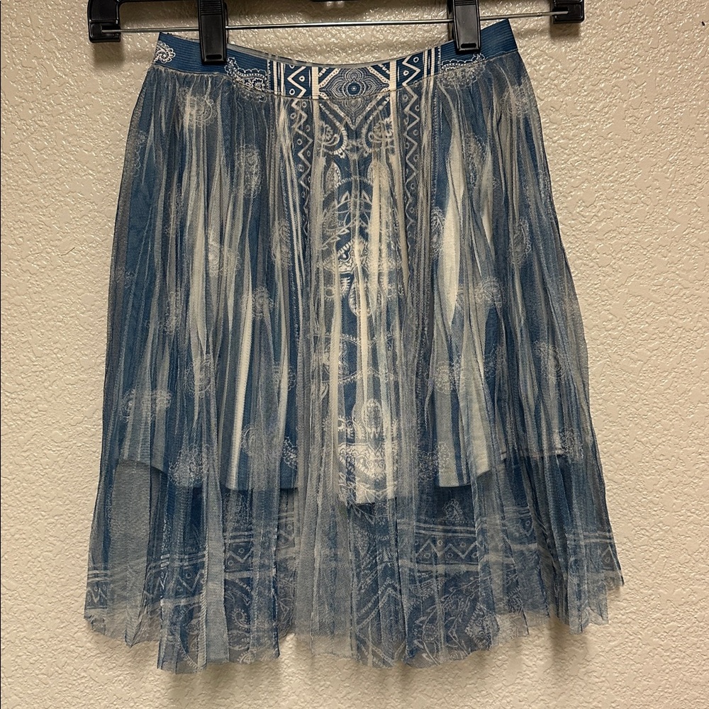 Origami Kids Blue and White Tulle Skirt - Sizes S/M